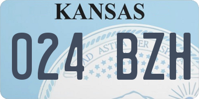 KS license plate 024BZH