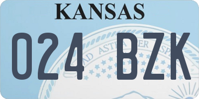 KS license plate 024BZK