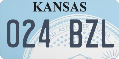 KS license plate 024BZL