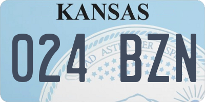 KS license plate 024BZN