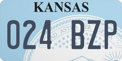 KS license plate 024BZP