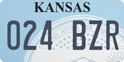 KS license plate 024BZR