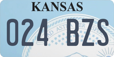 KS license plate 024BZS
