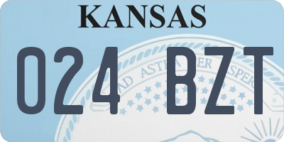 KS license plate 024BZT