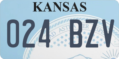 KS license plate 024BZV