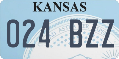 KS license plate 024BZZ