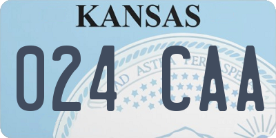KS license plate 024CAA