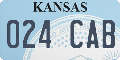 KS license plate 024CAB