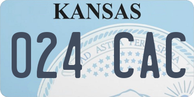 KS license plate 024CAC
