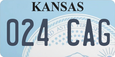 KS license plate 024CAG
