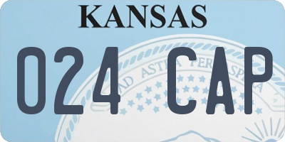 KS license plate 024CAP