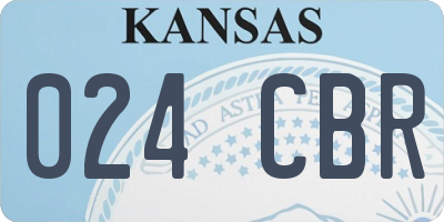 KS license plate 024CBR
