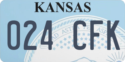 KS license plate 024CFK