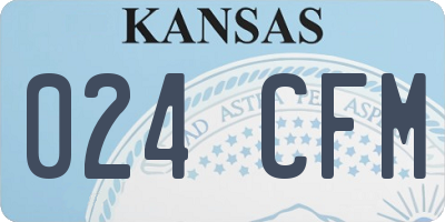 KS license plate 024CFM