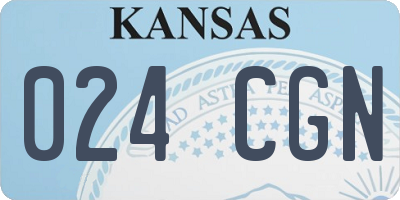 KS license plate 024CGN