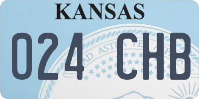 KS license plate 024CHB