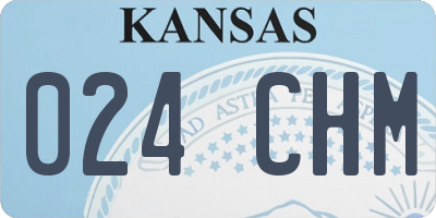 KS license plate 024CHM