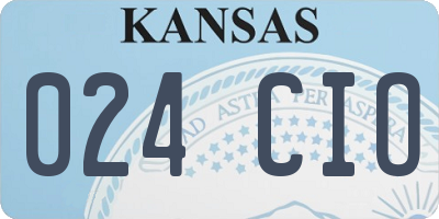 KS license plate 024CIO