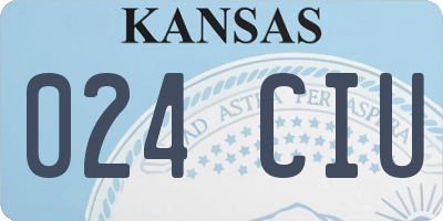 KS license plate 024CIU