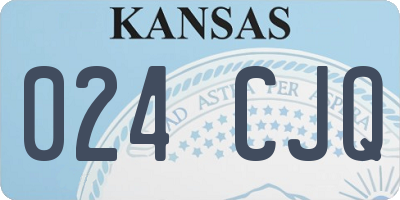 KS license plate 024CJQ
