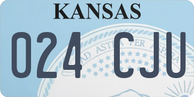 KS license plate 024CJU