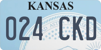 KS license plate 024CKD
