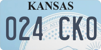 KS license plate 024CKO