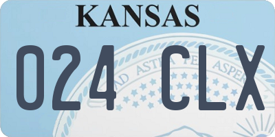 KS license plate 024CLX