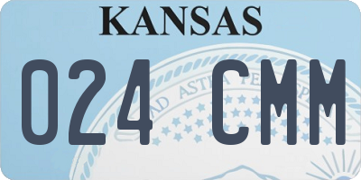 KS license plate 024CMM