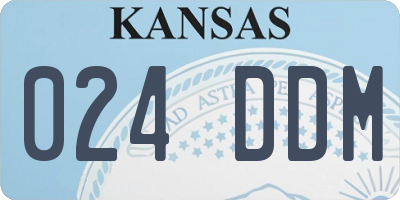 KS license plate 024DDM