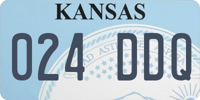 KS license plate 024DDQ