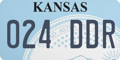 KS license plate 024DDR