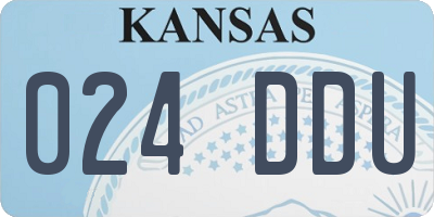KS license plate 024DDU