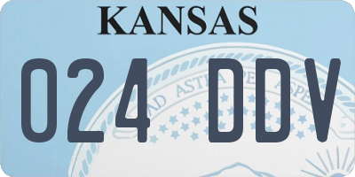 KS license plate 024DDV