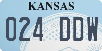 KS license plate 024DDW
