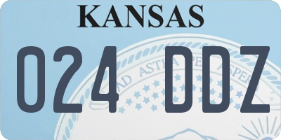 KS license plate 024DDZ