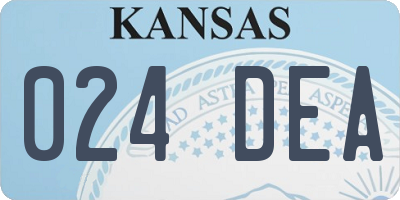 KS license plate 024DEA