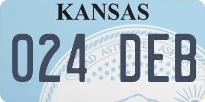 KS license plate 024DEB