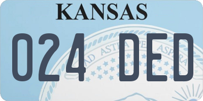 KS license plate 024DED