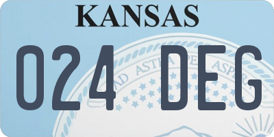 KS license plate 024DEG