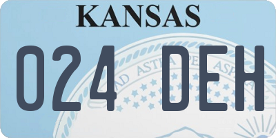 KS license plate 024DEH