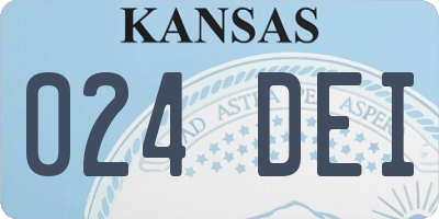 KS license plate 024DEI