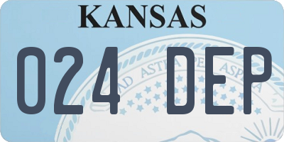 KS license plate 024DEP
