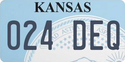 KS license plate 024DEQ