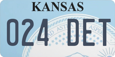 KS license plate 024DET