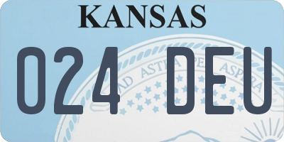 KS license plate 024DEU