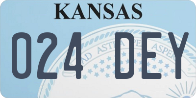 KS license plate 024DEY