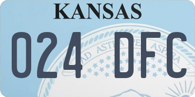 KS license plate 024DFC