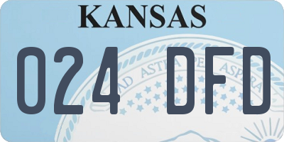 KS license plate 024DFD