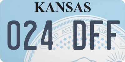 KS license plate 024DFF